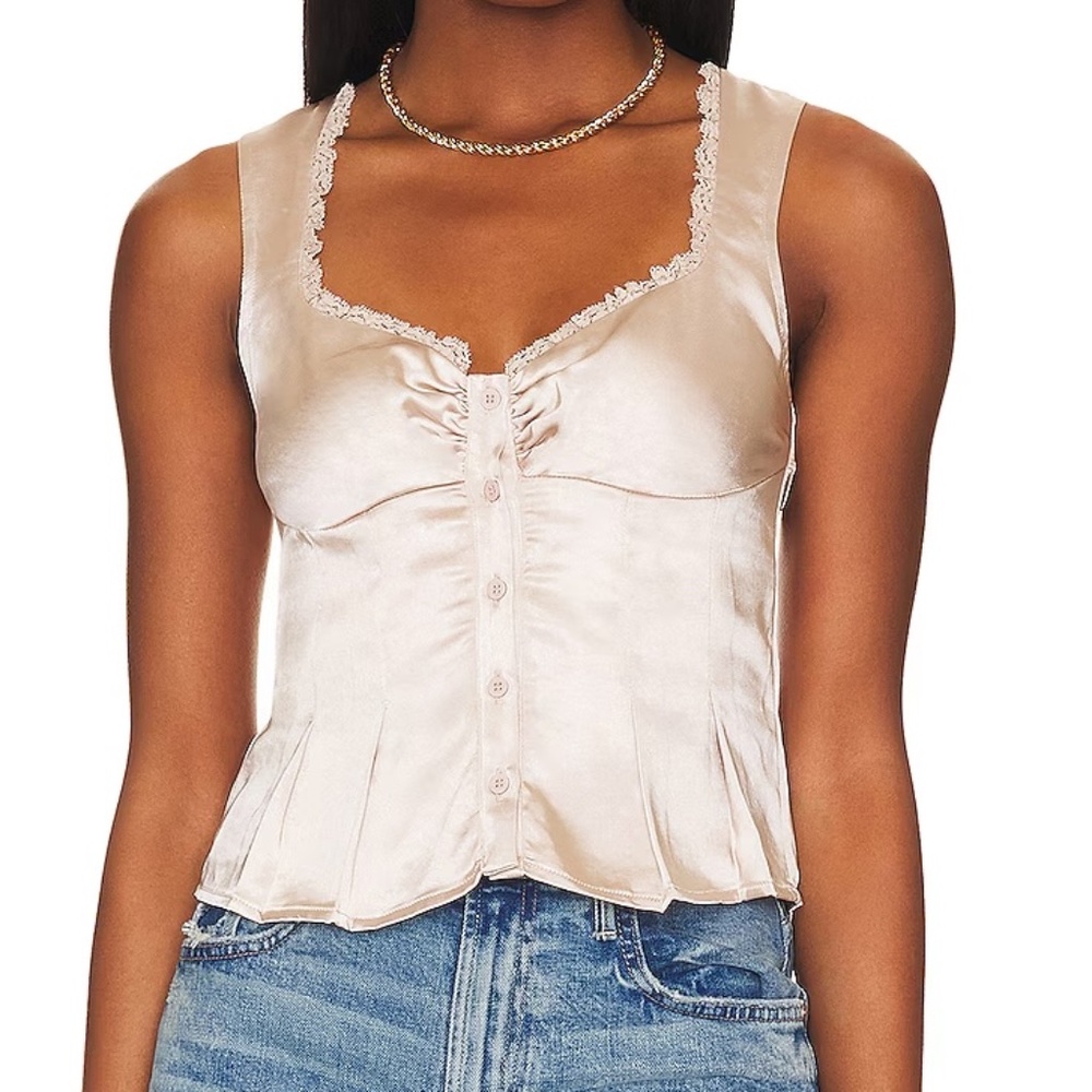 More to Come Mina Bustier Top in Taupe Size S